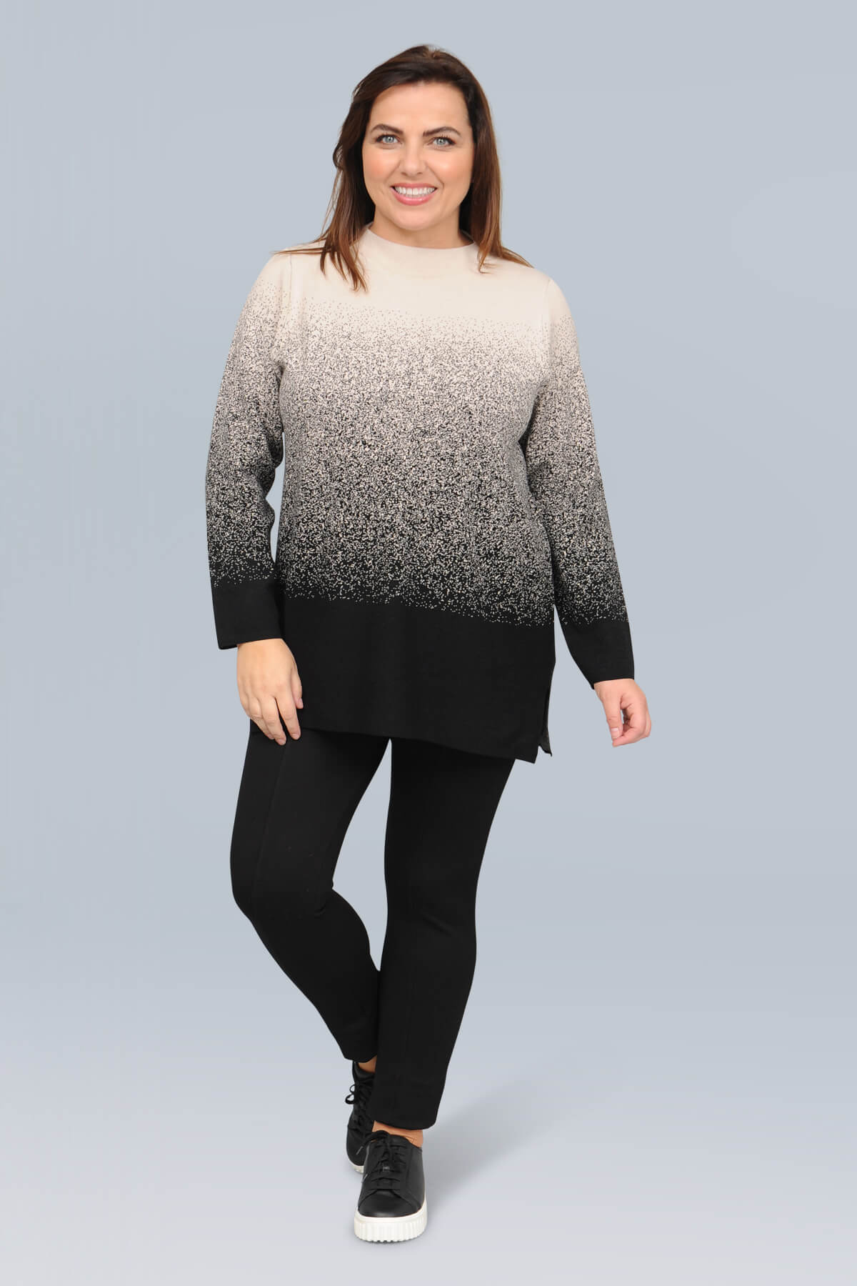 Via Appia graded jumper - black/mushroom