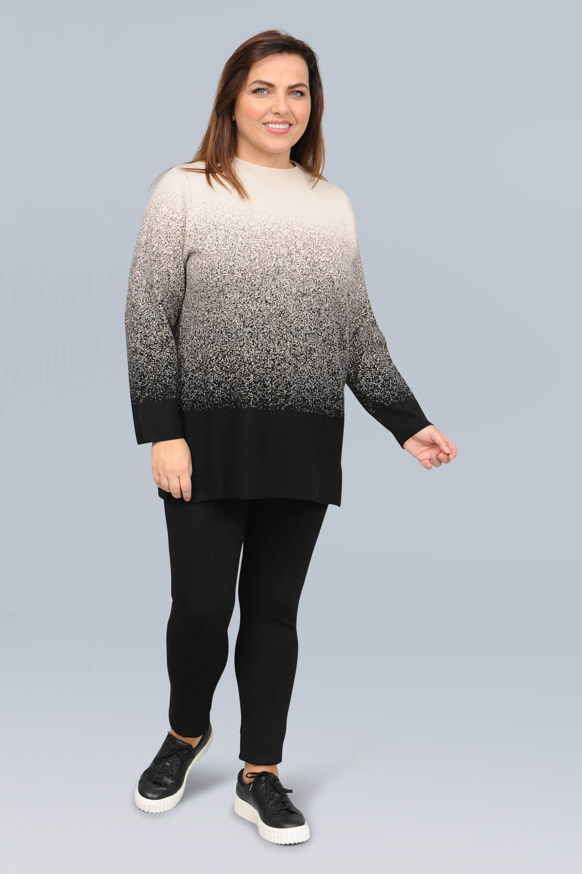 Via Appia graded jumper - black/mushroom