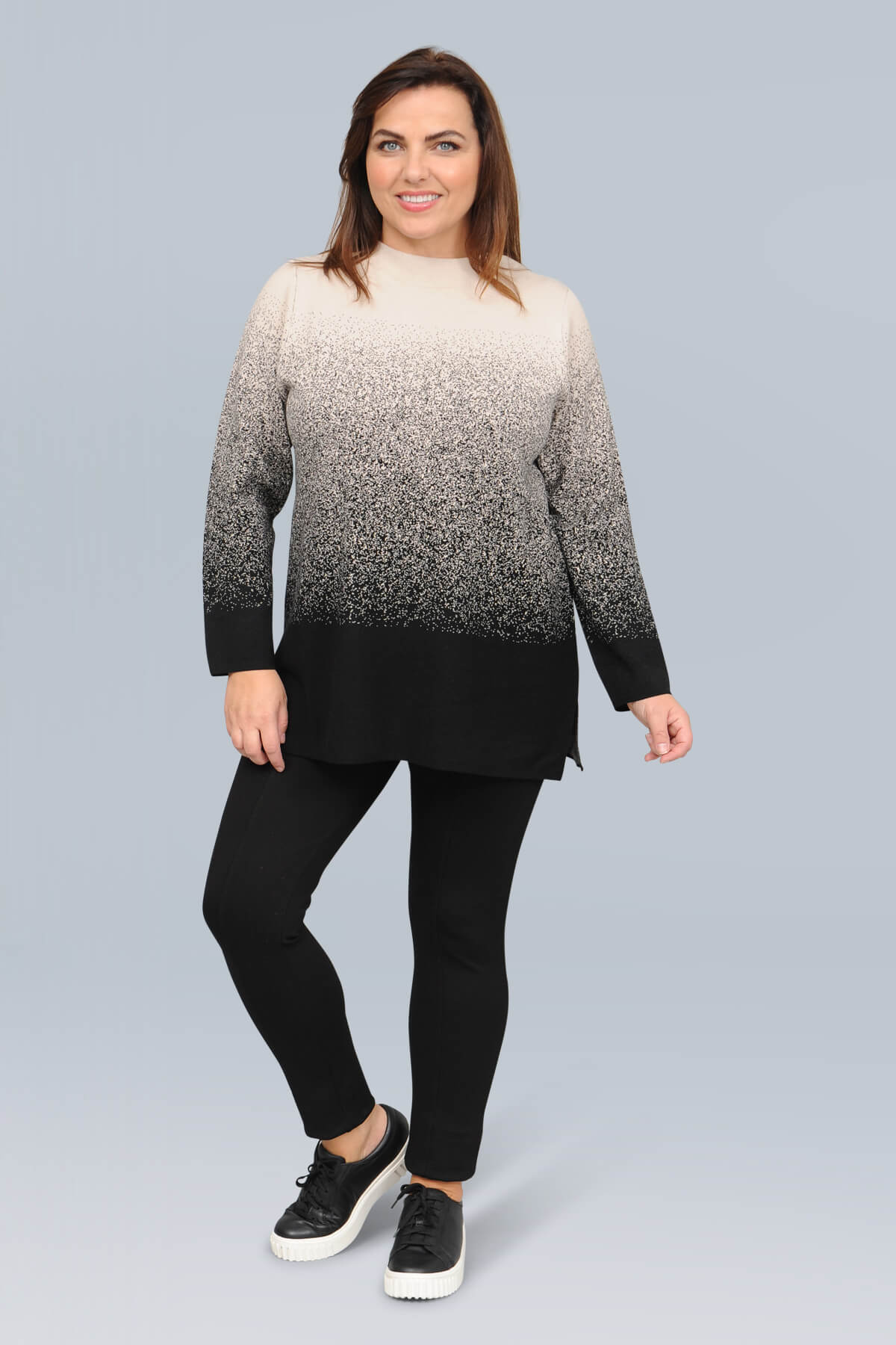 Via Appia graded jumper - black/mushroom