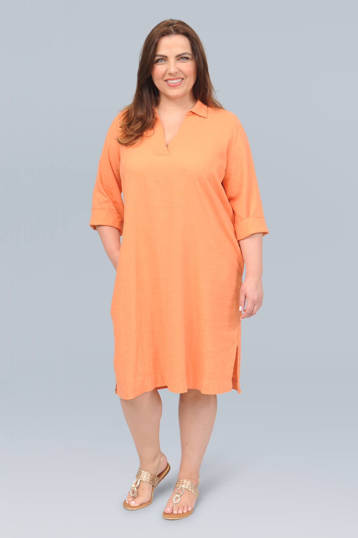 Wasabi Corinna 6 dress/tunic - papaya