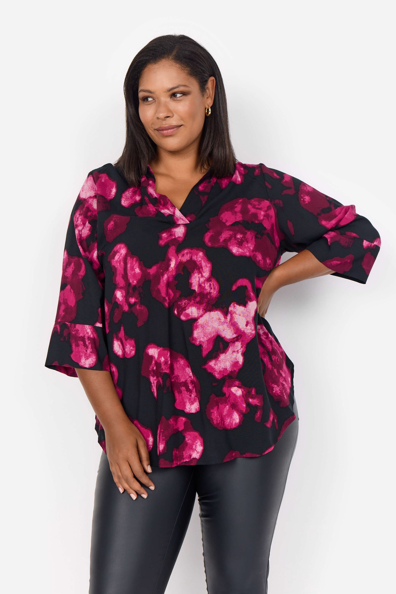 Wasabi Keisie 2 tunic - pink floral combi