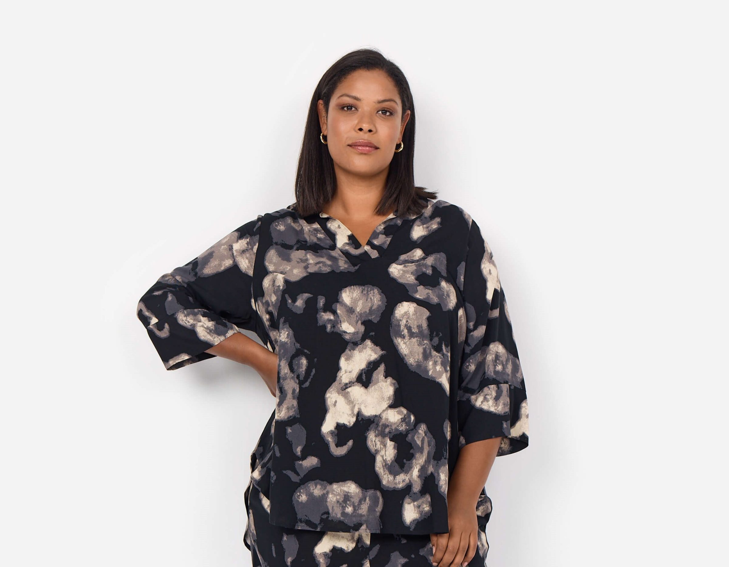 Wasabi Keisie 2 tunic - black/blue (grey) combi