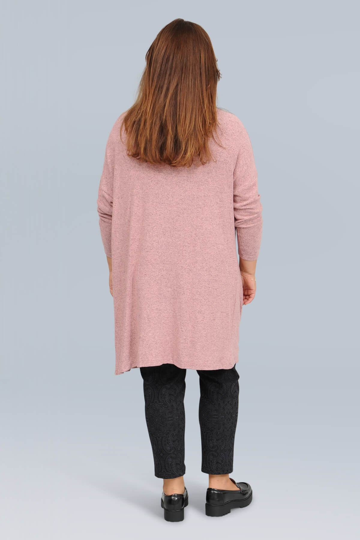 Wasabi Simone 3 long cardi - blush melange